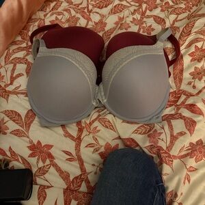 Victoria's Secret bluish, gray and burgundy bra
